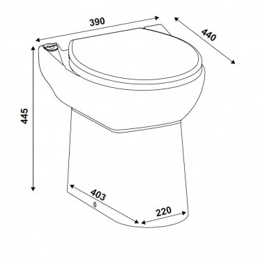 Sanicompact 43 - Le WC avec broyeur intégré Sanicompact 43